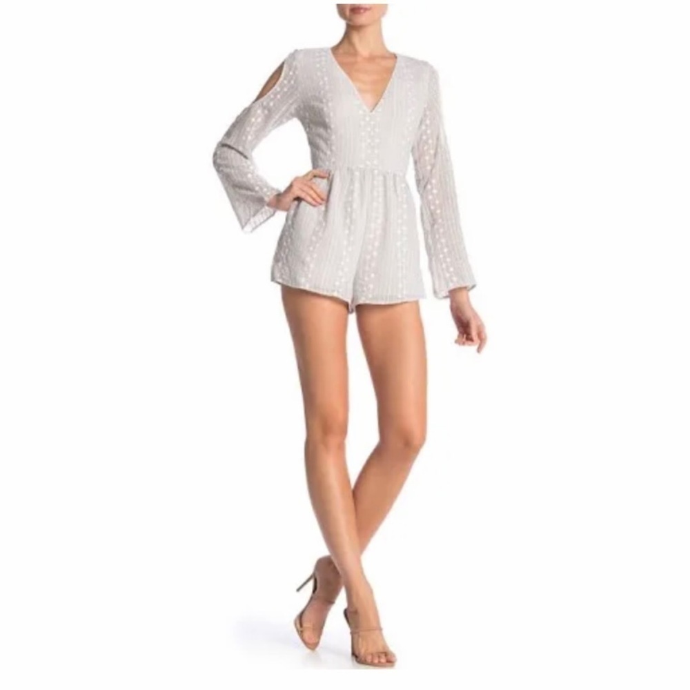 Honey Belle Romper Cold Shoulder Long Sleeve Size Large